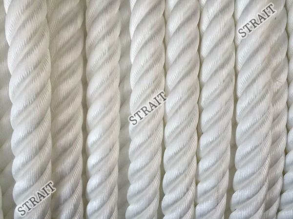 High strength round wire PP (polypropylene) cable - three strands white