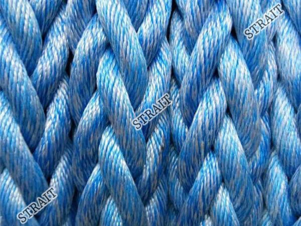 High strength polyester polyethylene mixed rope - twelve strands blue High strength polyester polyethylene mixed rope - twelve strands blue